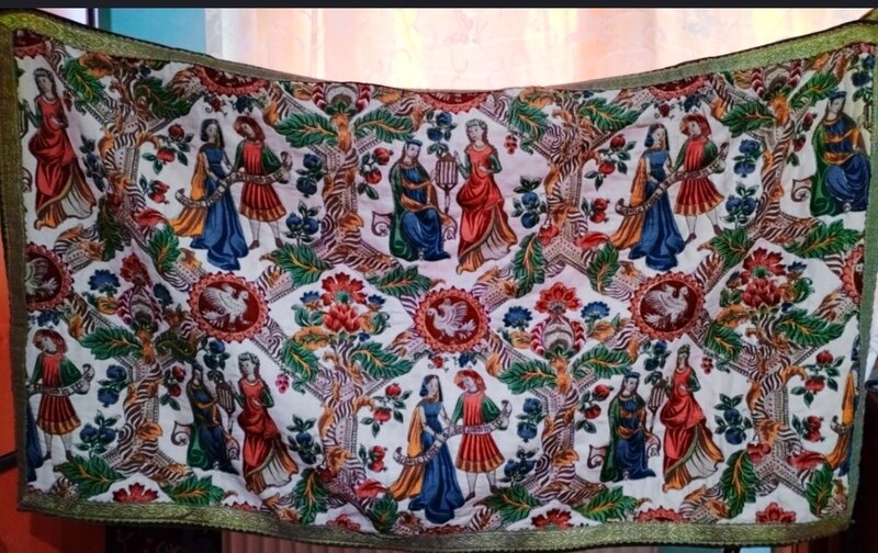 Veche tapiserie germana Gobelin anii 1900
